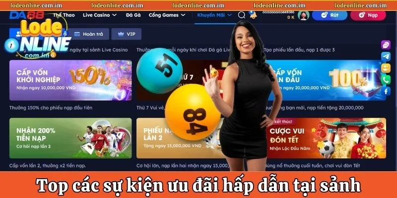 Top các sự kiện ưu đãi hấp dẫn, bùng nổ tại sảnh